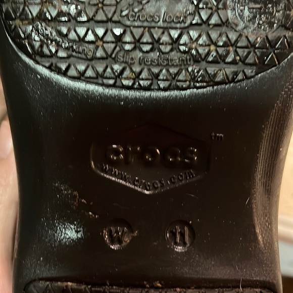 Crocs Black Work Clogs Neria Pro2 Slip Resistant Rubber Shoes Women’s 11 W. - Picture 4 of 4